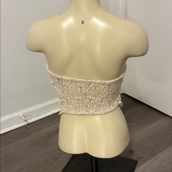 Free People Ivory One Raya Lace Bandana Top, size large - Picture 6 of 8